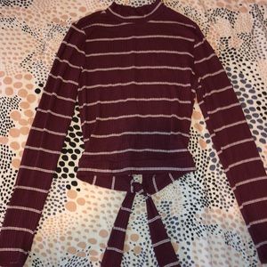 Striped Long Sleeve with Tie up